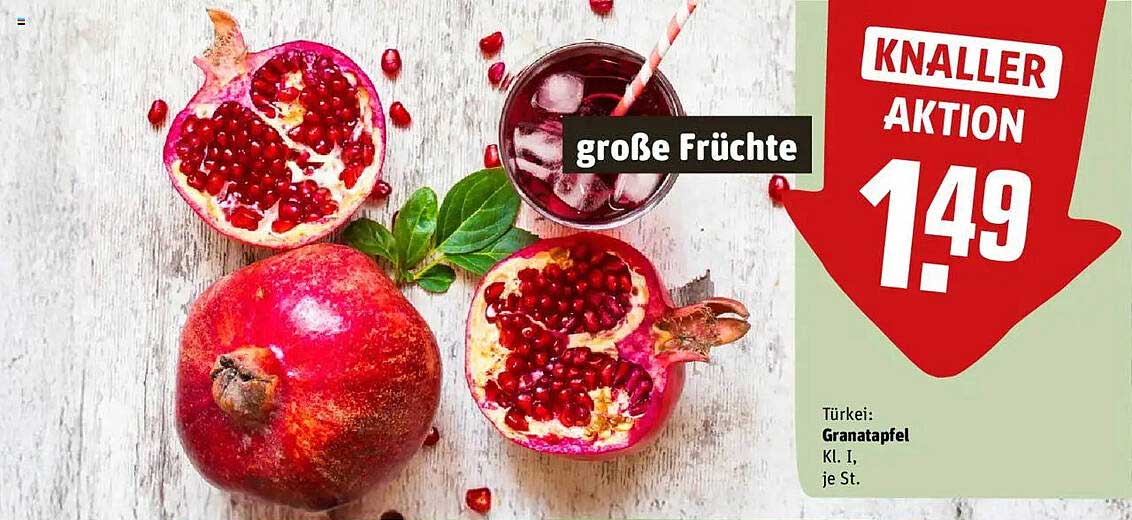Granatapfel Klasse I, je Stück