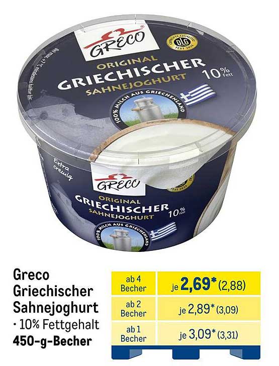 Greco Griechischer Sahnejoghurt 450 g