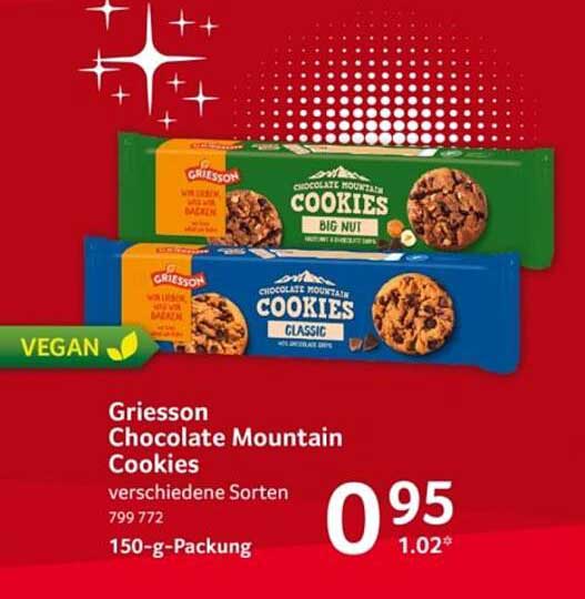 Griesson Chocolate Mountain Cookies - verschiedene Sorten