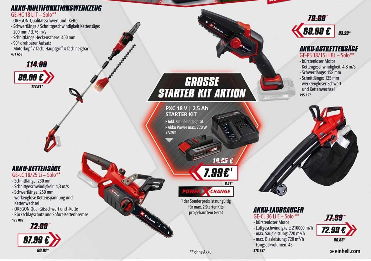 GROSSE STARTER KIT AKTION (PXC 18 V | 2,5 Ah Starter Kit)