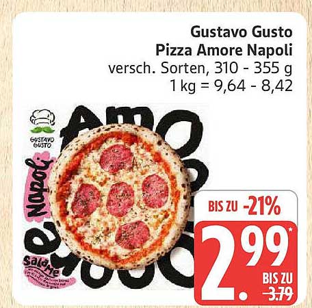 Gustavo Gusto Pizza Amore Napoli - Verschiedene Sorten