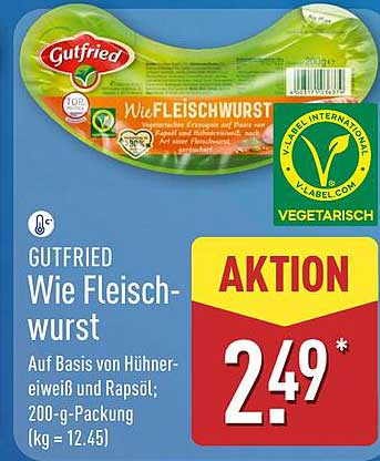 GUTFRIED Wie Fleischwurst – 200-g-Packung