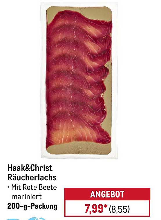 Haak&Christ RäucherLachs - Mit Roter Beete mariniert (200-g-Packung)
