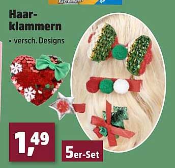 Haar-Klammern - 5er-Set in verschiedenen Designs