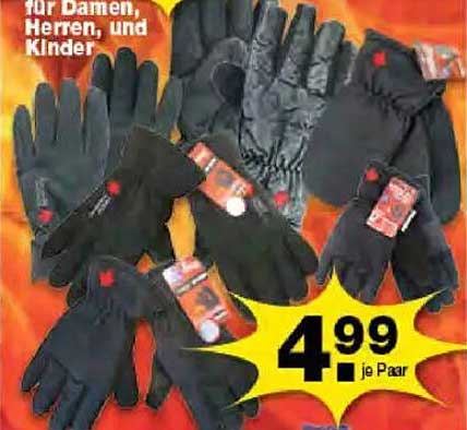 Handschuhe für Damen, Herren und Kinder