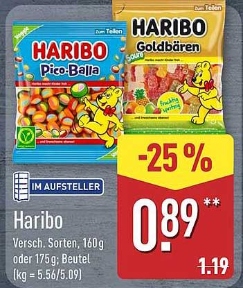 Haribo Goldbären oder Pico-Balla - Süßigkeiten für jeden Geschmack