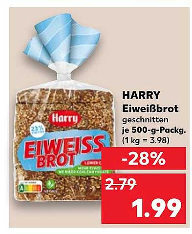 HARRY Eiweißbrot geschnitten je 500-g-Pack.