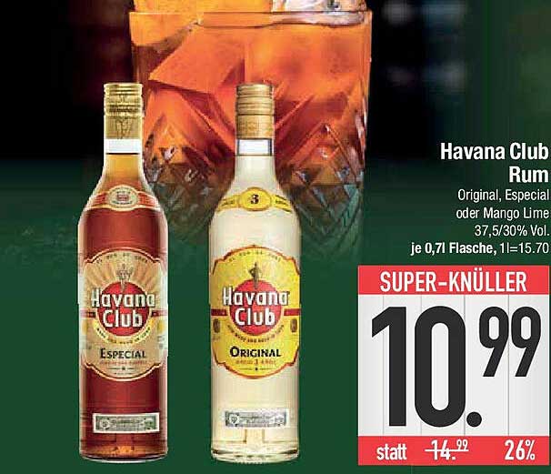 Havana Club Rum - Original, Especial oder Mango Lime