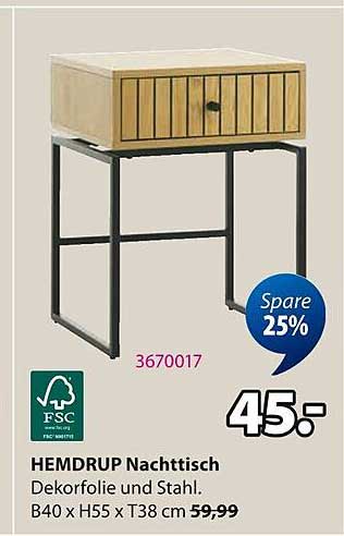 HEMDRUP Nachttisch – 25% Rabatt!