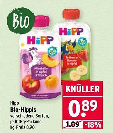Hipp Bio-Hippis - verschiedene Sorten, je 100-g-Packung