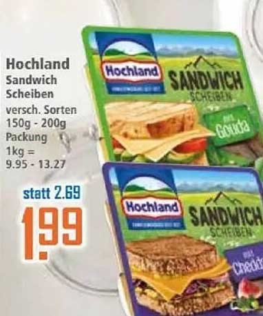 Hochland Sandwich Scheiben - Verschiedene Sorten 150g - 200g