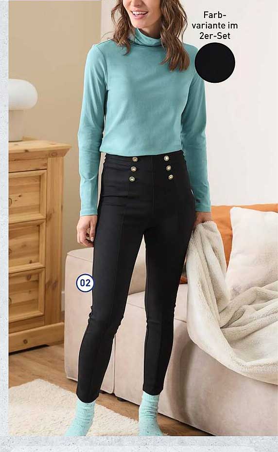 Hochwertige Mode im 2er-Set: Langärmliges Oberteil und stylische Hose