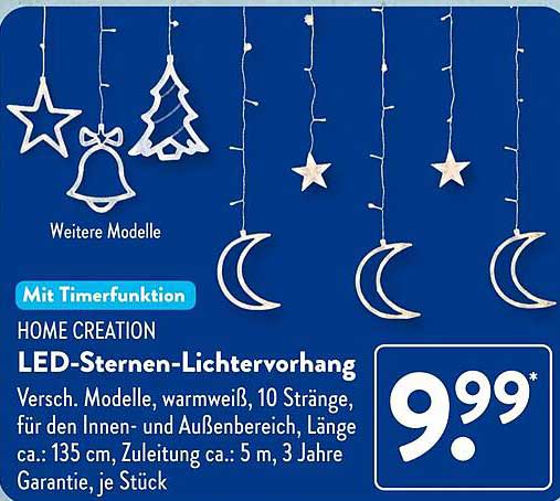 HOME CREATION LED-Sternen-Lichtervorhang
