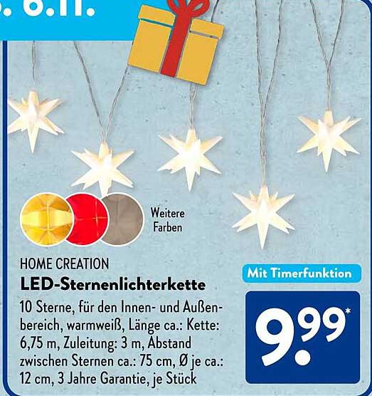 HOME CREATION LED-Sternenlichterkette