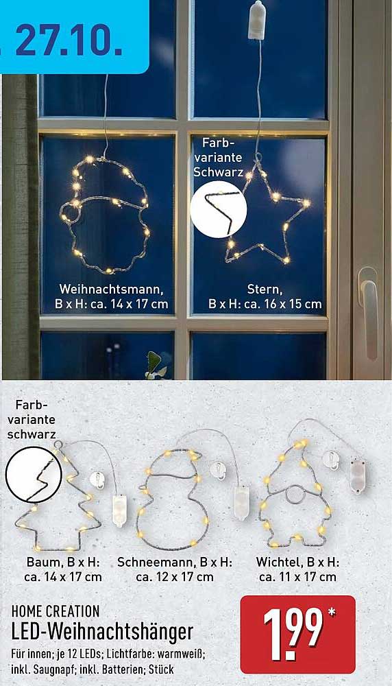 HOME CREATION LED-Weihnachtshänger