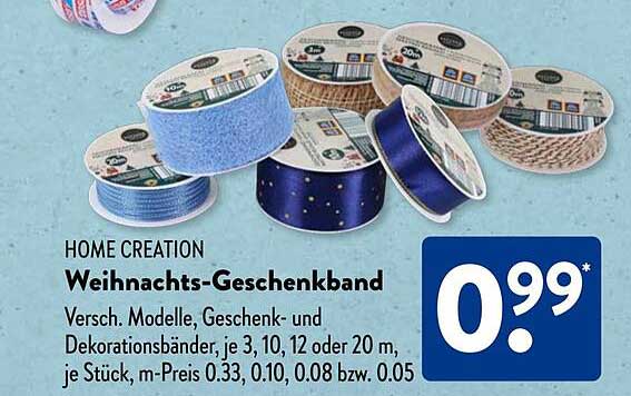 HOME CREATION Weihnachts-Geschenkband