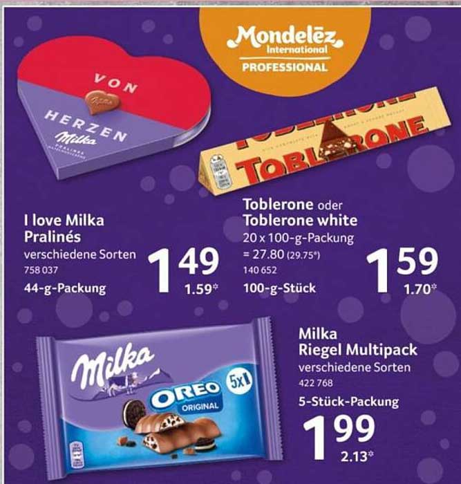 I love Milka Pralinés – Verschiedene Sorten