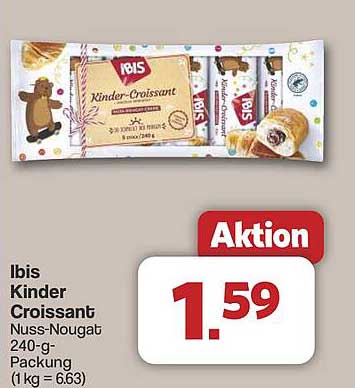 Ibis Kinder Croissant Nuss-Nougat 240-g-Packung