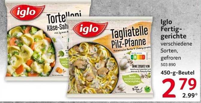 Iglo Fertiggerichte - verschiedene Sorten, gefroren