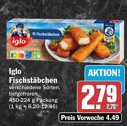 Iglo Fischstäbchen - verschiedene Sorten, tiefgefroren