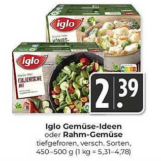 Iglo Gemüse-Ideen oder Rahm-Gemüse, tiefgefroren, 450–500 g