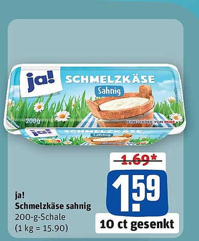ja! Schmelzkäse sahnig 200-g-Schale