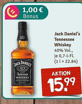 Jack Daniel’s Tennessee Whiskey 40% Vol., 0,7 l