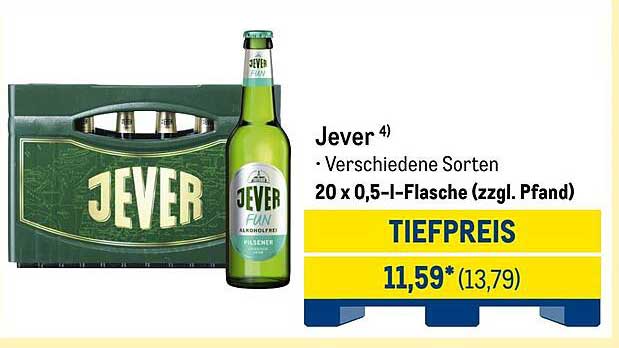 Jever Fun Alkoholfrei - 20 x 0,5 l-Flasche