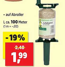 Jutekordel auf Abroller - ca. 100 Meter