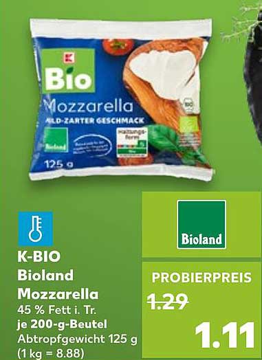 K-BIO Bioland Mozzarella 125 g