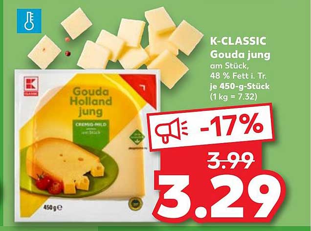 K-CLASSIC Gouda jung am Stück 450 g