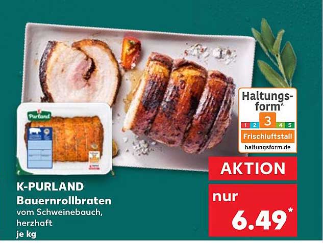K-PURLAND Bauernrollbraten vom Schweinebauch