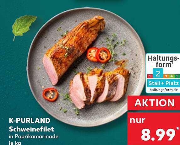 K-PURLAND Schweinefilet in Paprikamarinade je kg