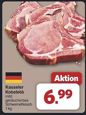 Kasseler Kotelett mild geräuchertes Schweinefleisch 1 kg