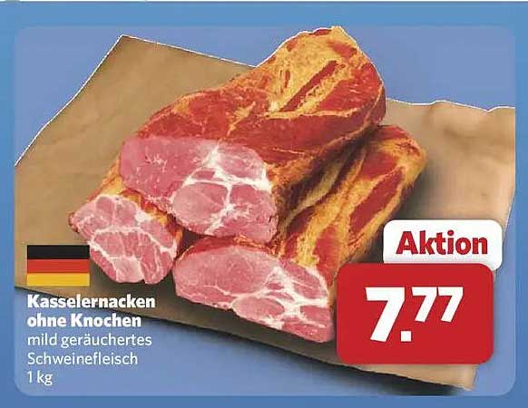 Kasseler Nacken ohne Knochen – mild geräuchertes Schweinefleisch