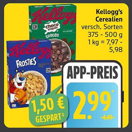Kellogg's Cerealien - versch. Sorten 375 - 500 g