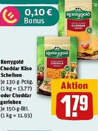 Kerrygold Cheddar Käse Scheiben oder gerieben