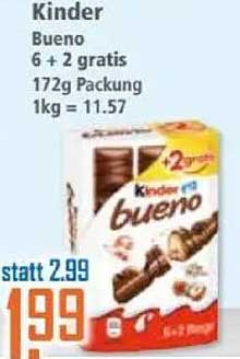 Kinder Bueno 6 + 2 gratis - Schokoladengenuss für alle