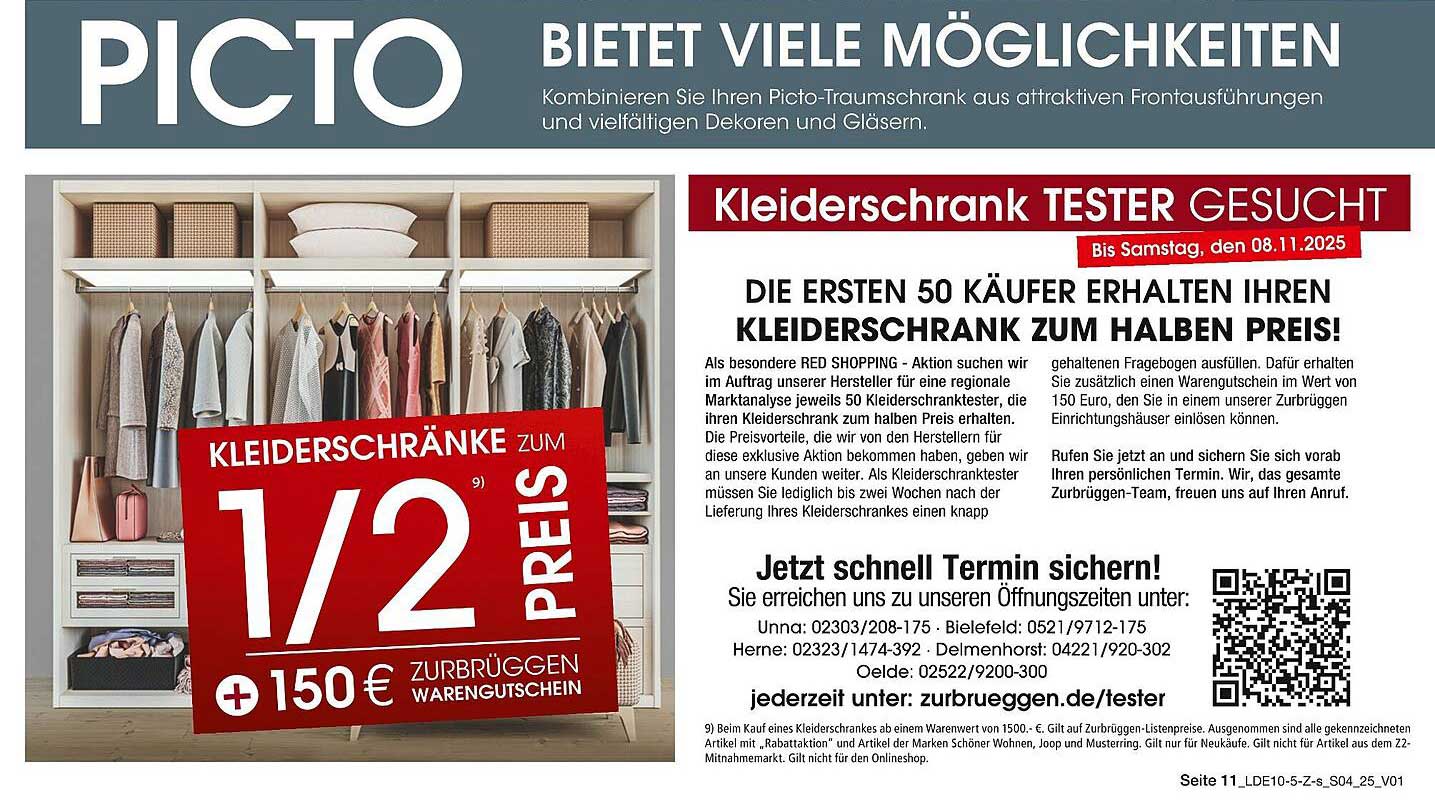 Kleiderschrank TESTER GESUCHT – 50% Rabatt auf Ihren Kleiderschrank
