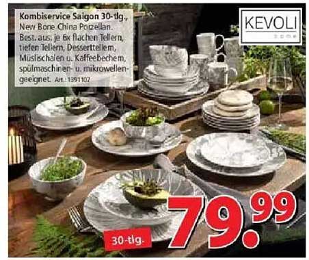 Kombiservice Saigon 30-tlg, New Bone China Porzellan