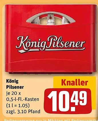 König Pilsener Kasten 20 x 0,5 l