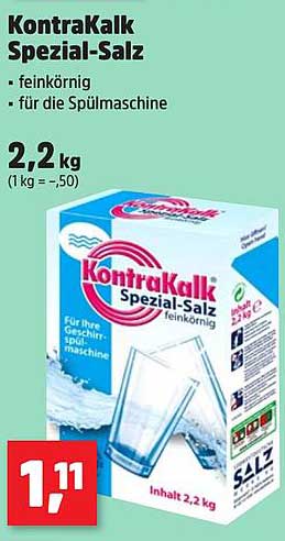 KontraKalk Spezial-Salz feinkörnig - für die Spülmaschine