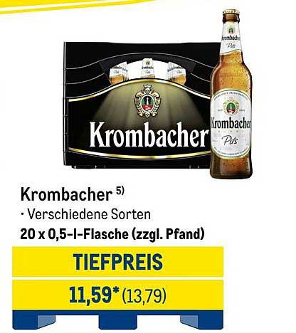 Krombacher 20 x 0,5-l-Flasche (zzgl. Pfand)