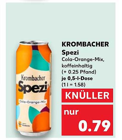 Krombacher Spezi Cola-Orange-Mix, koffeinhaltig