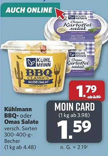 Kühlmann BBQ- oder Omas Salate - verschiedene Sorten