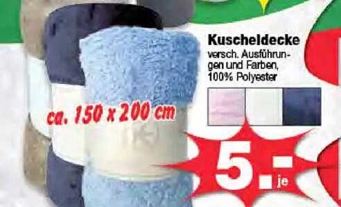 Kuscheldecke 150 x 200 cm - 100% Polyester