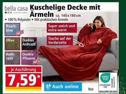 Kuschelige Decke mit Ärmeln