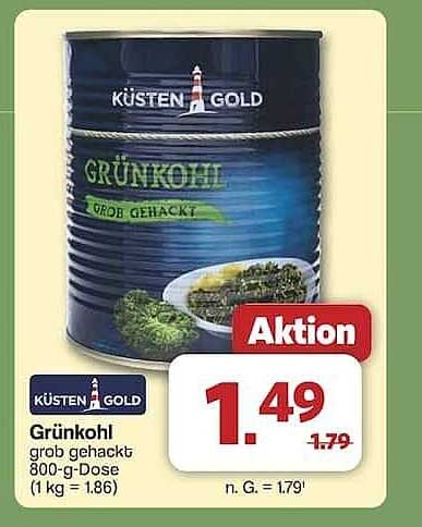 KÜSTEN GOLD Grünko hl grob gehackt 800-g-Dose