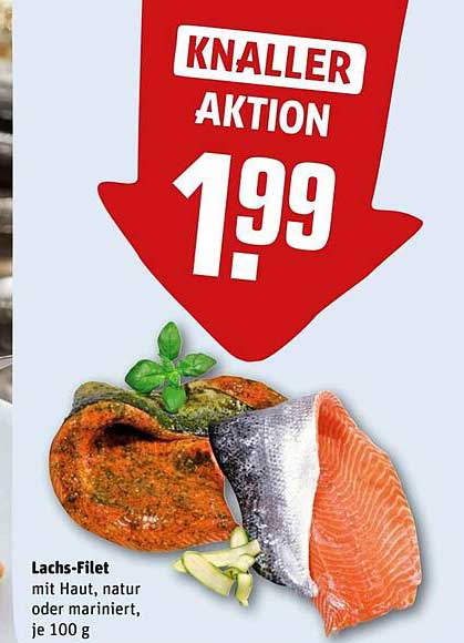 Lachs-Filet mit Haut, natur oder mariniert, je 100 g