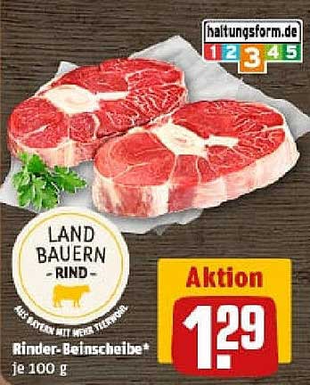 Land Bauern Rind Rinder-Beinscheibe je 100 g